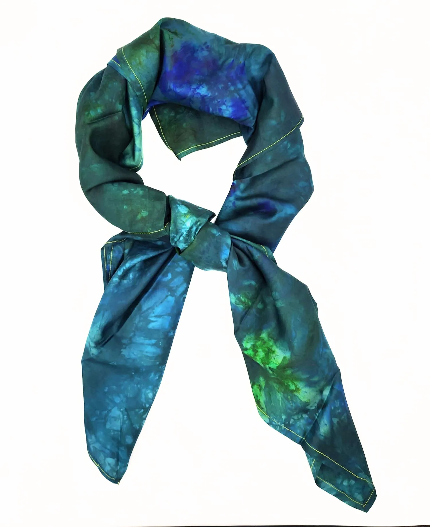 100% Silk Scarf Hand Printed Mulberry Silk Square Valentine's Day Gift