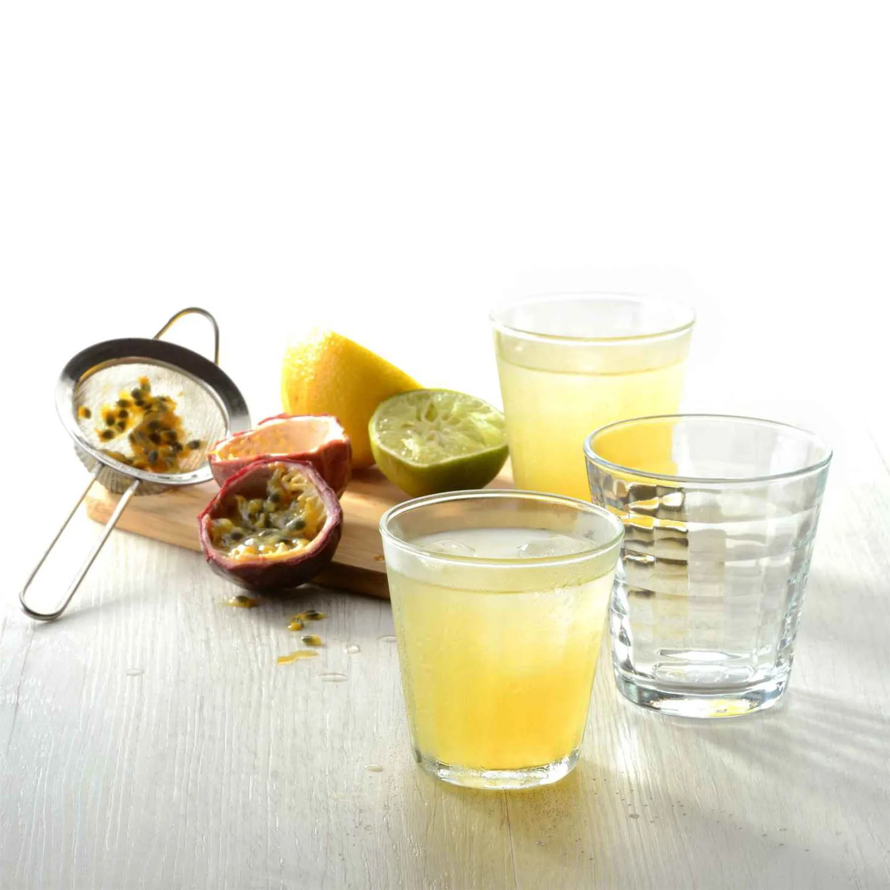 275ml Clear Prisme Tumbler Glasses - Pack of Six - By Duralex