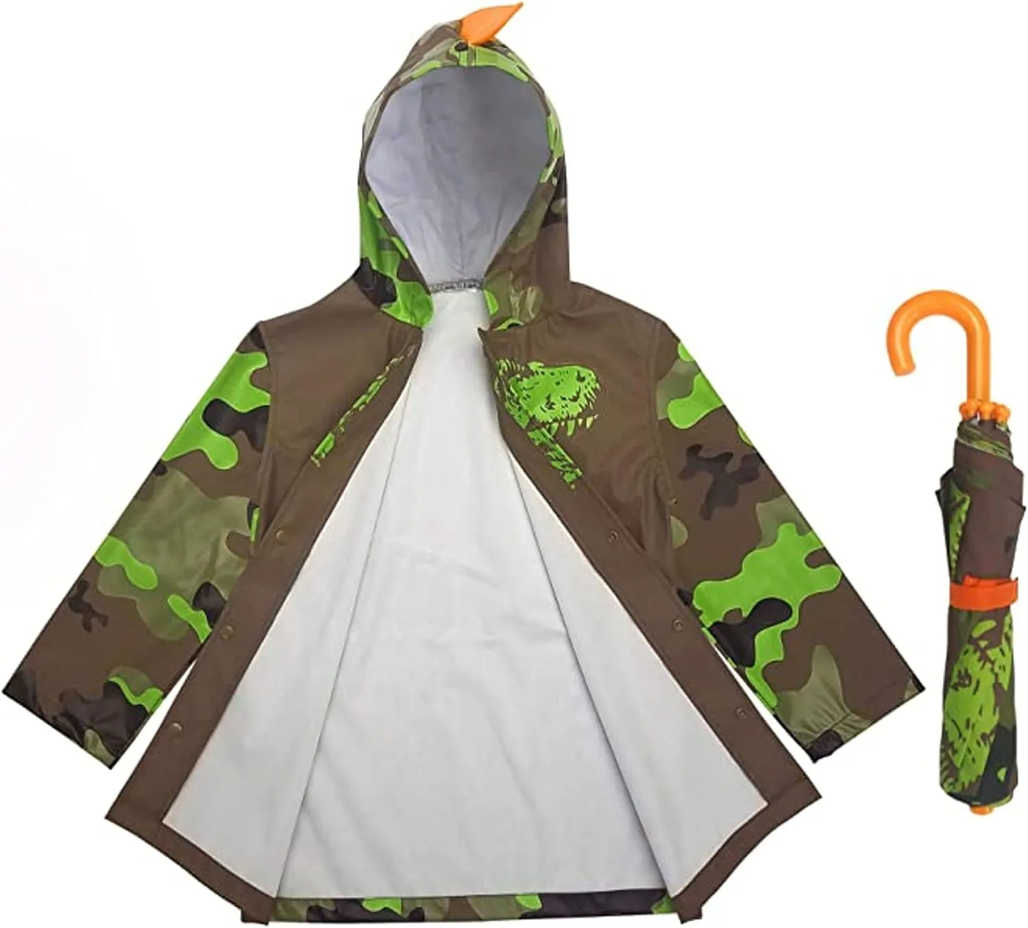 addie & tate Kids Umbrella for Girls and Boys & Rain Coats Set -Toddler Umbrellas Kids Raincoat Boys Girls Jacket