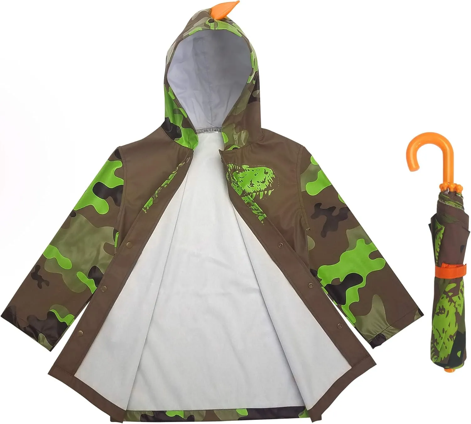 addie & tate Kids Umbrella for Girls and Boys & Rain Coats Set -Toddler Umbrellas Kids Raincoat Boys Girls Jacket