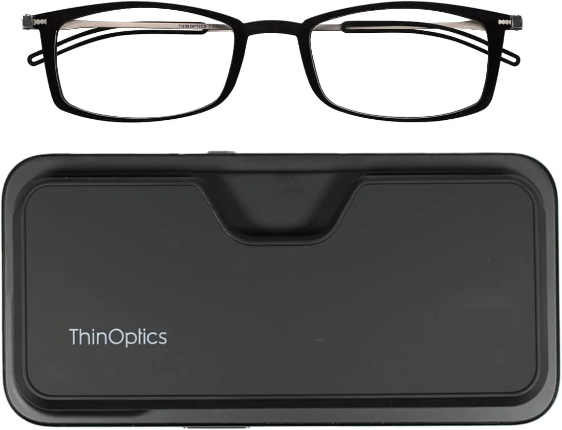 Always With You ThinOptics Reading Glasses - Ultra Thin and Lightweight Readers with Case - MagSafe Compatible