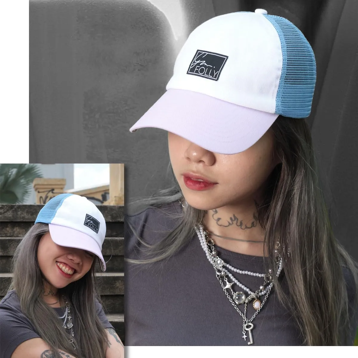 Baseball Cap for Women in Cute Dad Hat Design with Mesh to Stay Cool at The Beach in Summer