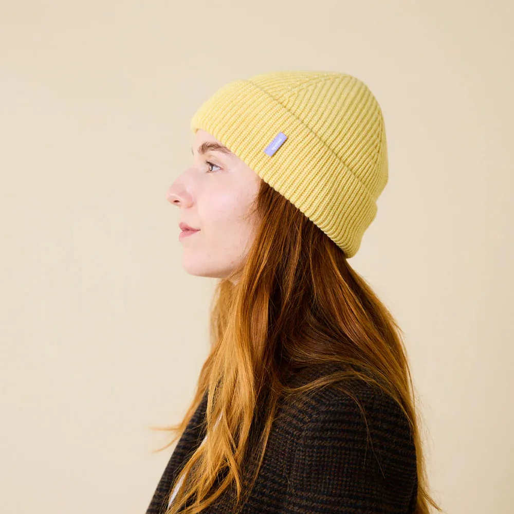 Beanies made of Merino Wool - Yellow