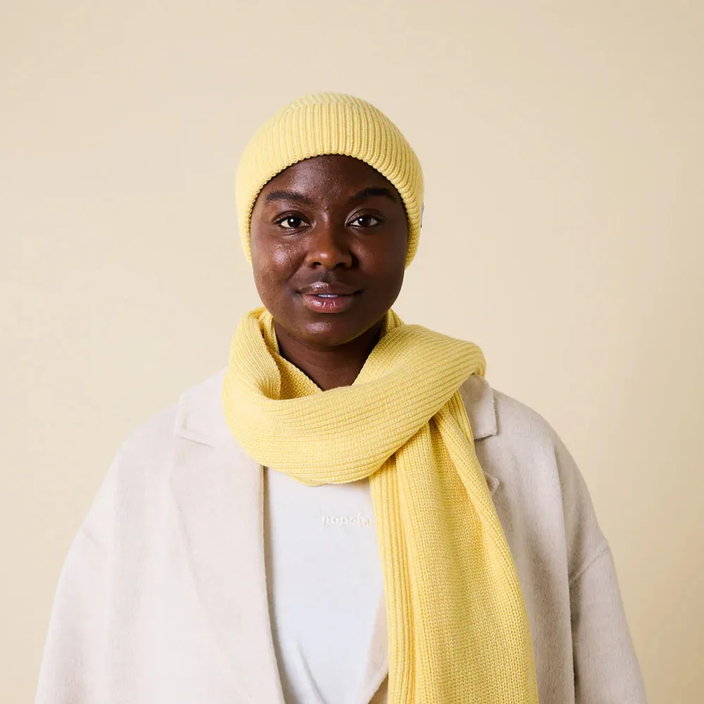 Beanies made of Merino Wool - Yellow
