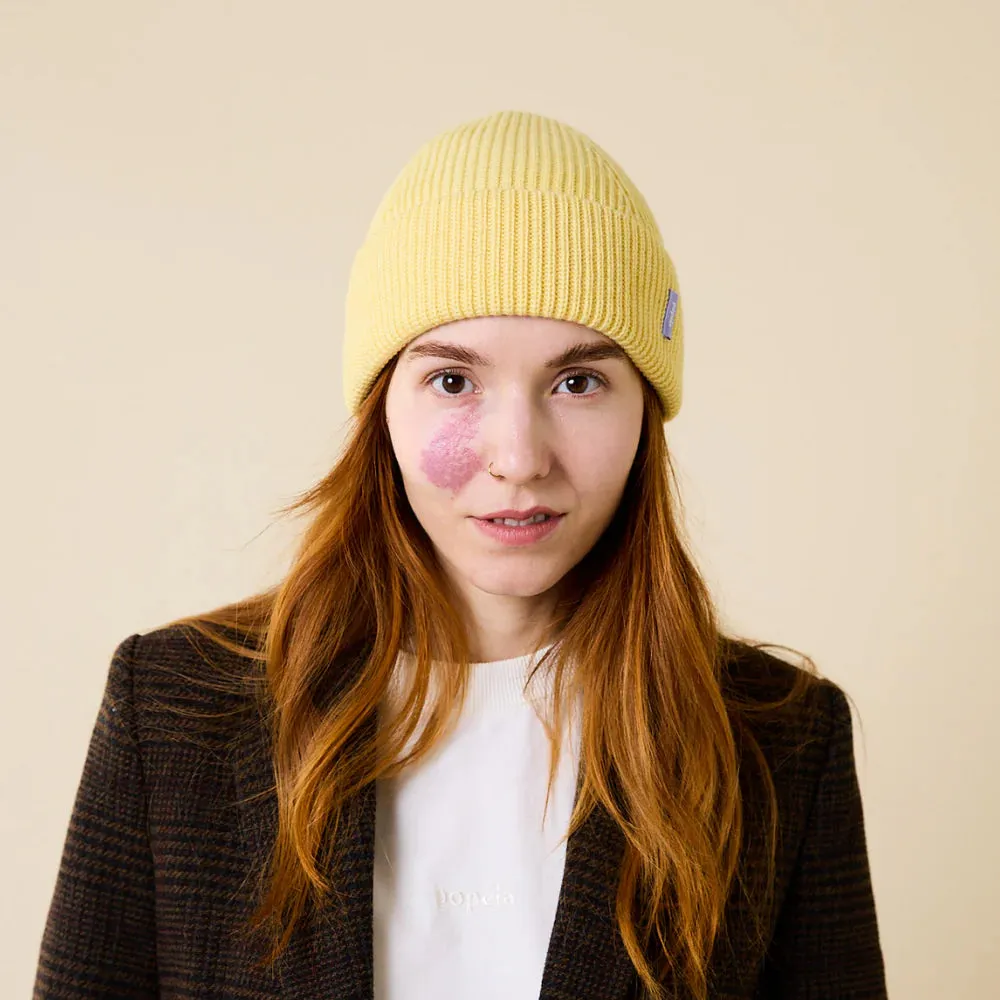 Beanies made of Merino Wool - Yellow
