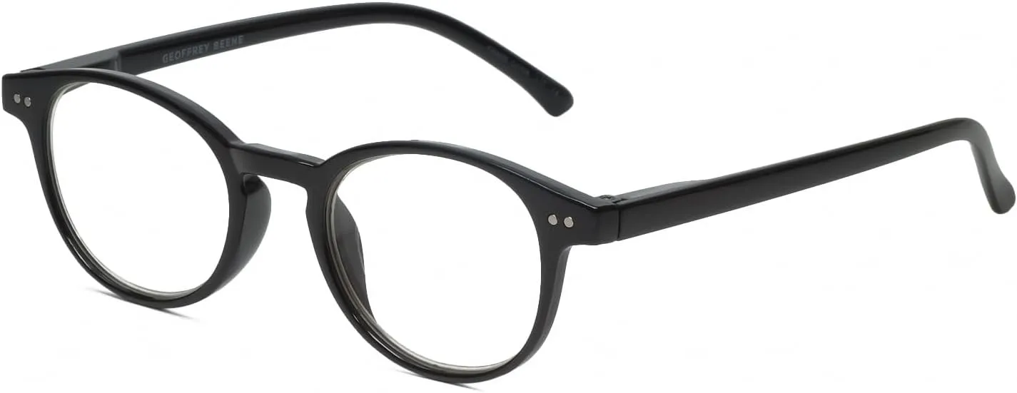 Calabria Beene GBR004 Designer Oval Reading Glasses Blue Light Blocking or Clear Lens Mens Stylish Readers Trendy Eyeglasses