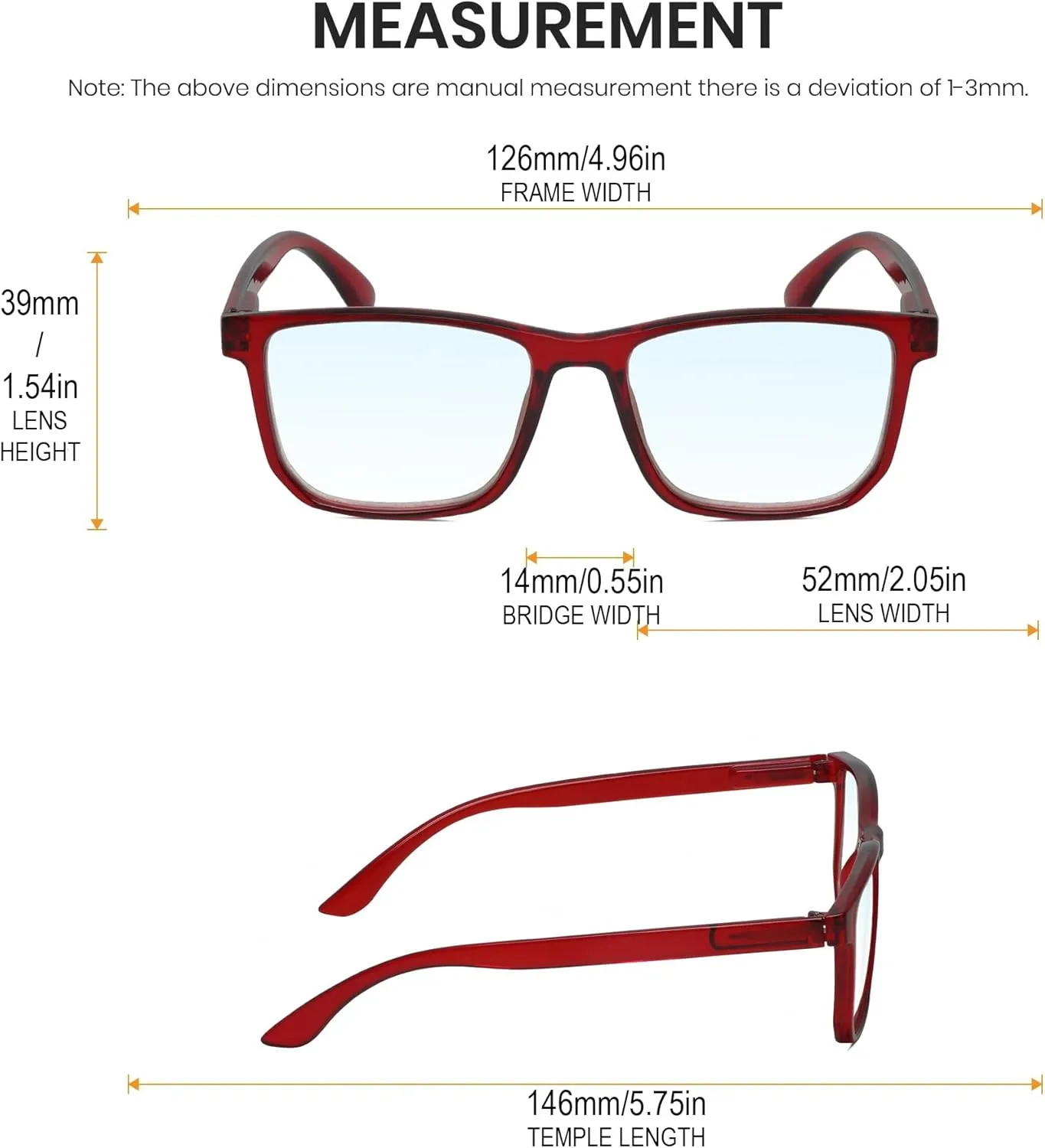 Calabria R861 Blue Light Blocking Progressive Reading Glasses Multifocal Progressive Readers Multi Focus Eyeglasses Cheater