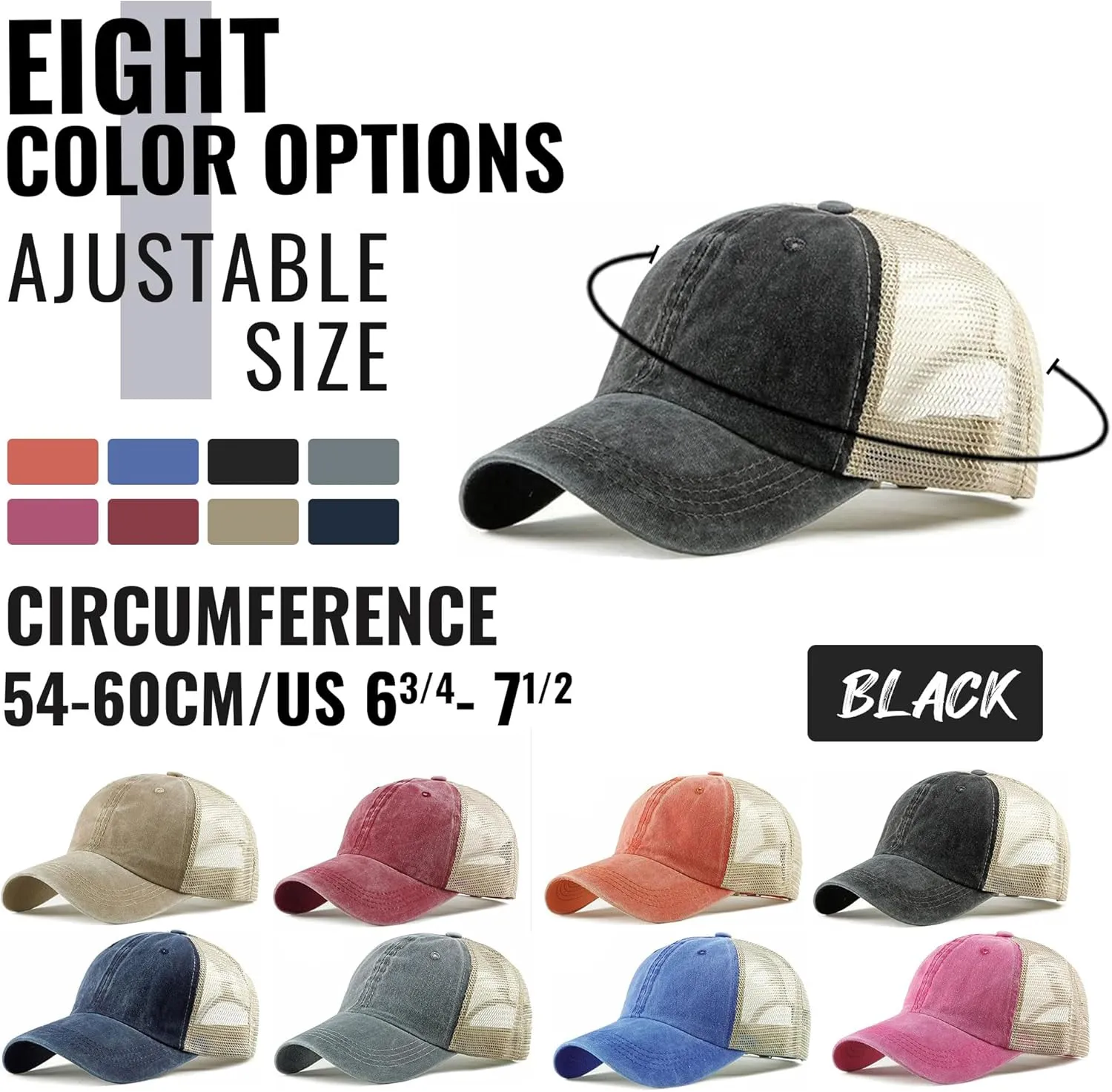 CLAPE Mesh Baseball Cap Summer Breathable Trucker Mesh Hat Golf Dad Hats Quick Dry Cool Hats Outdoor Sports Running Cap