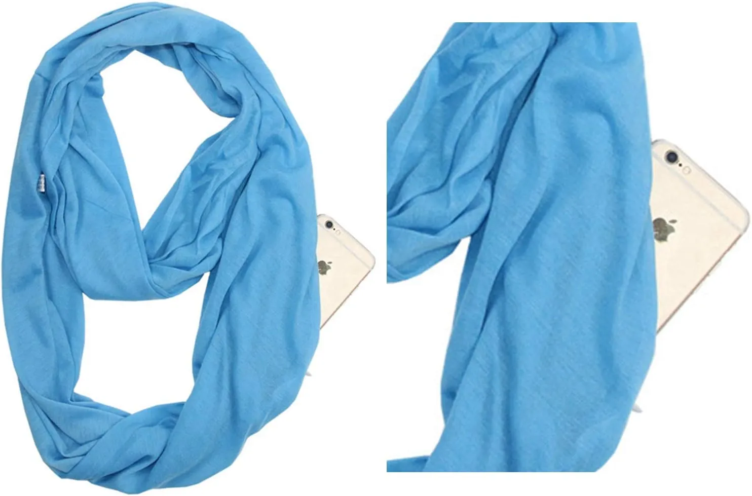 Clever Travel Companion Infinity Travel Scarf with Secret Hidden Pocket, Circle Loop Scarf for Fall Winter Travel Scarves