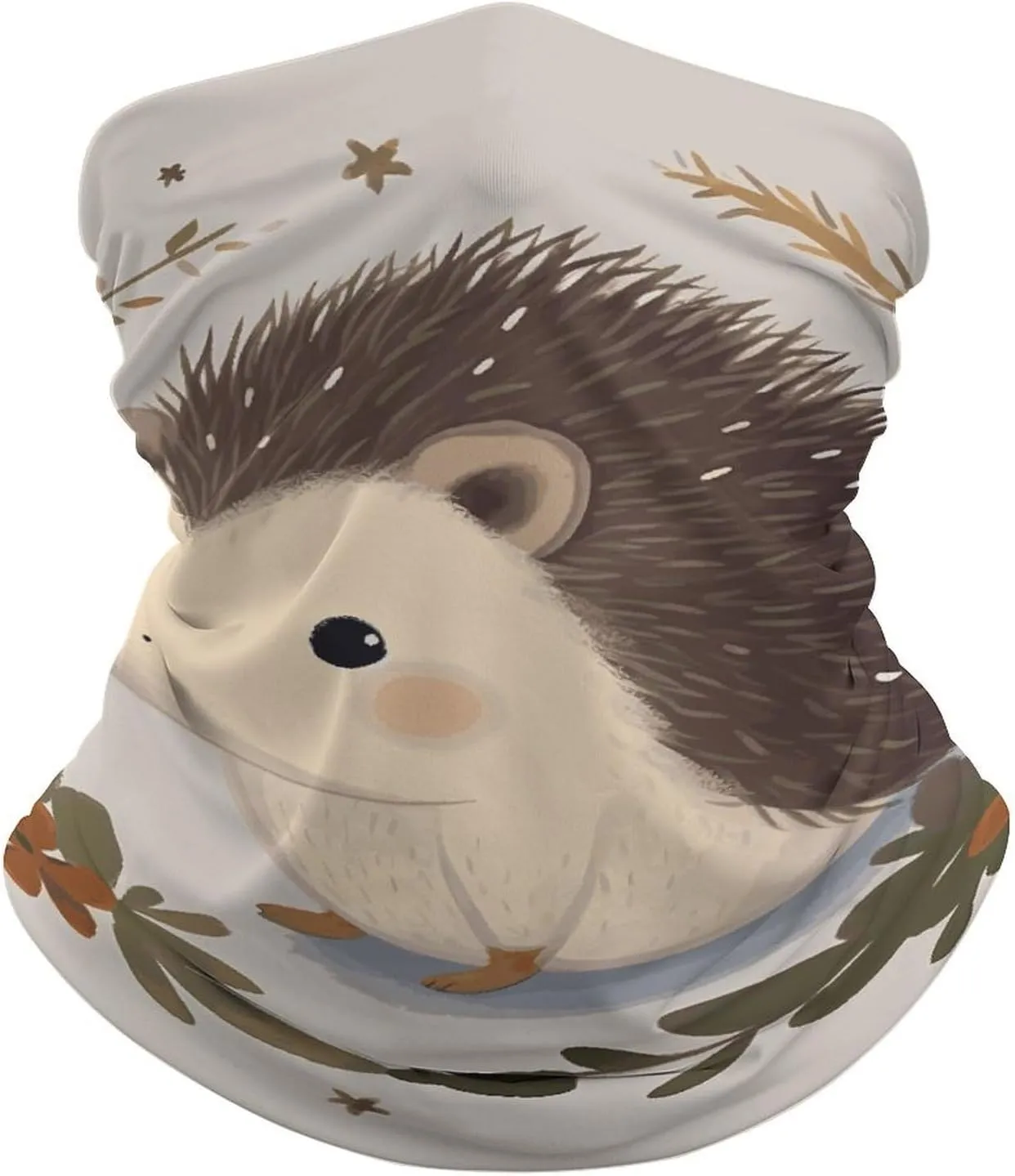 Cute Little Hedgehog Neck Gaiter UV Sun Protection Balaclava Breathable Ski Face Mask for Men Women Versatile Cover Scarf Bandana Head Wrap