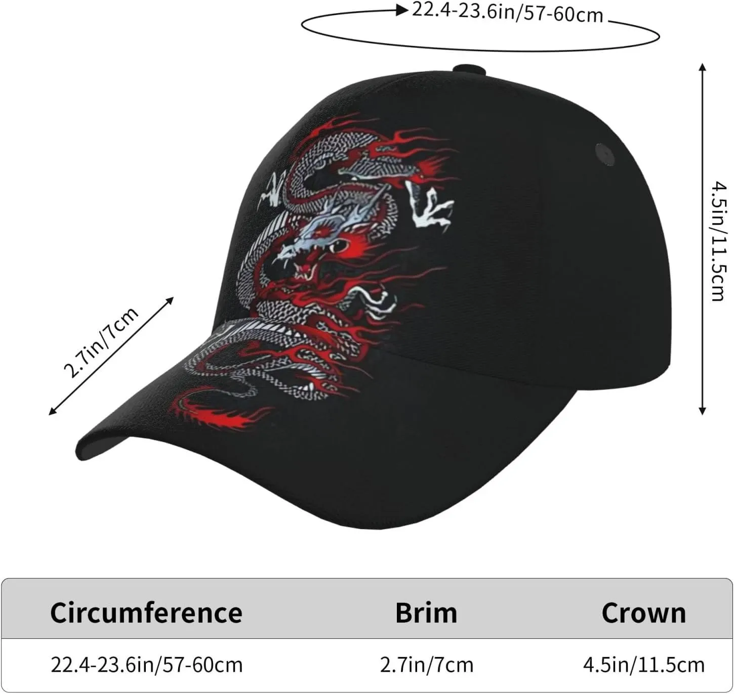 Dragon Hats Women Men Men Cool Dragon Baseball Cap Mesh Ball Cap Trucker Hat Adjustable Snapback Hat