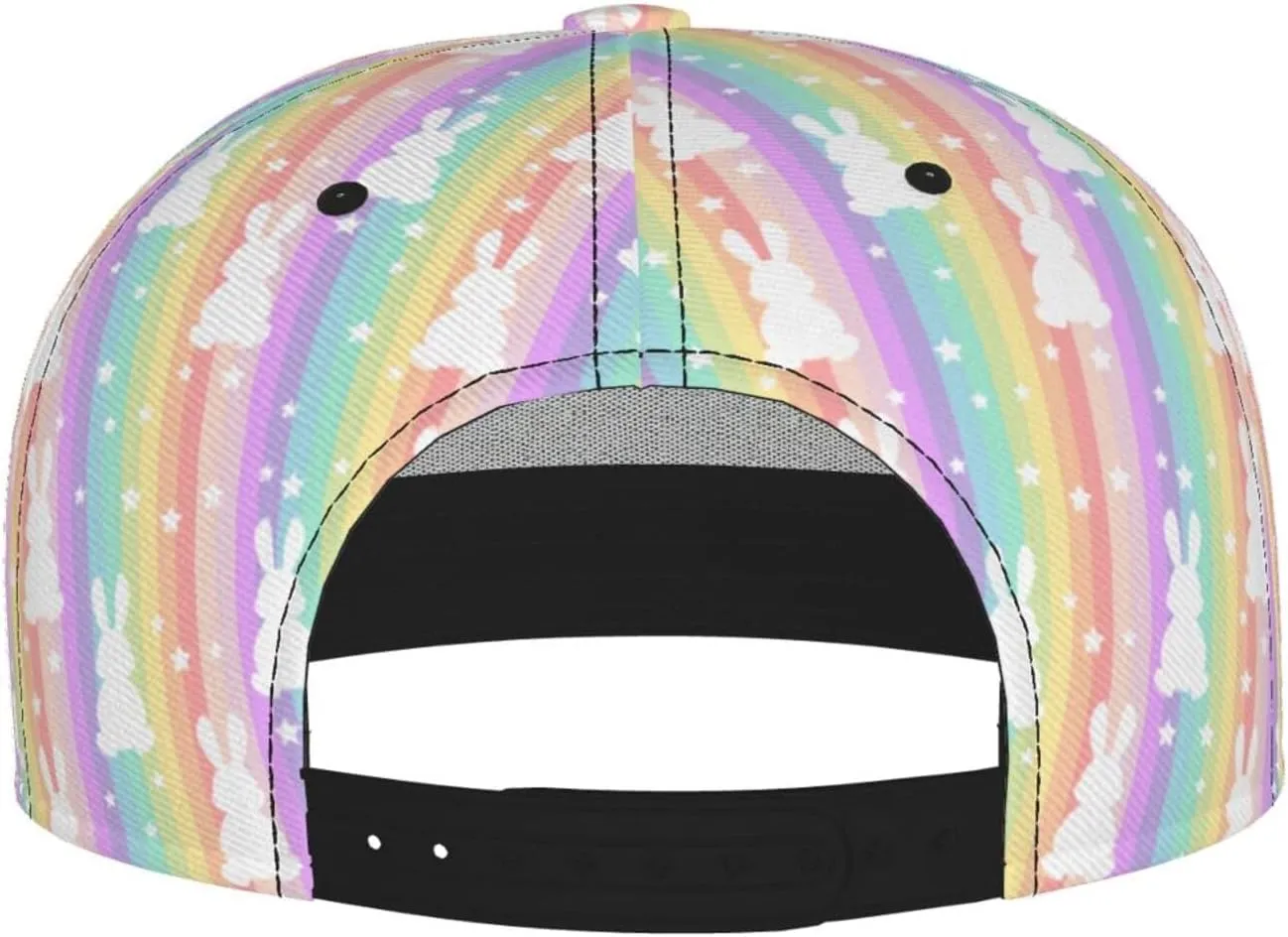 Easter Snapback Hat for Men Women, Easter Baseball Caps Adjustable Flat Brim Hip Hop Sun Hats Unisex