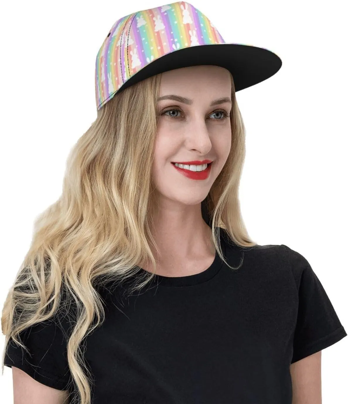 Easter Snapback Hat for Men Women, Easter Baseball Caps Adjustable Flat Brim Hip Hop Sun Hats Unisex