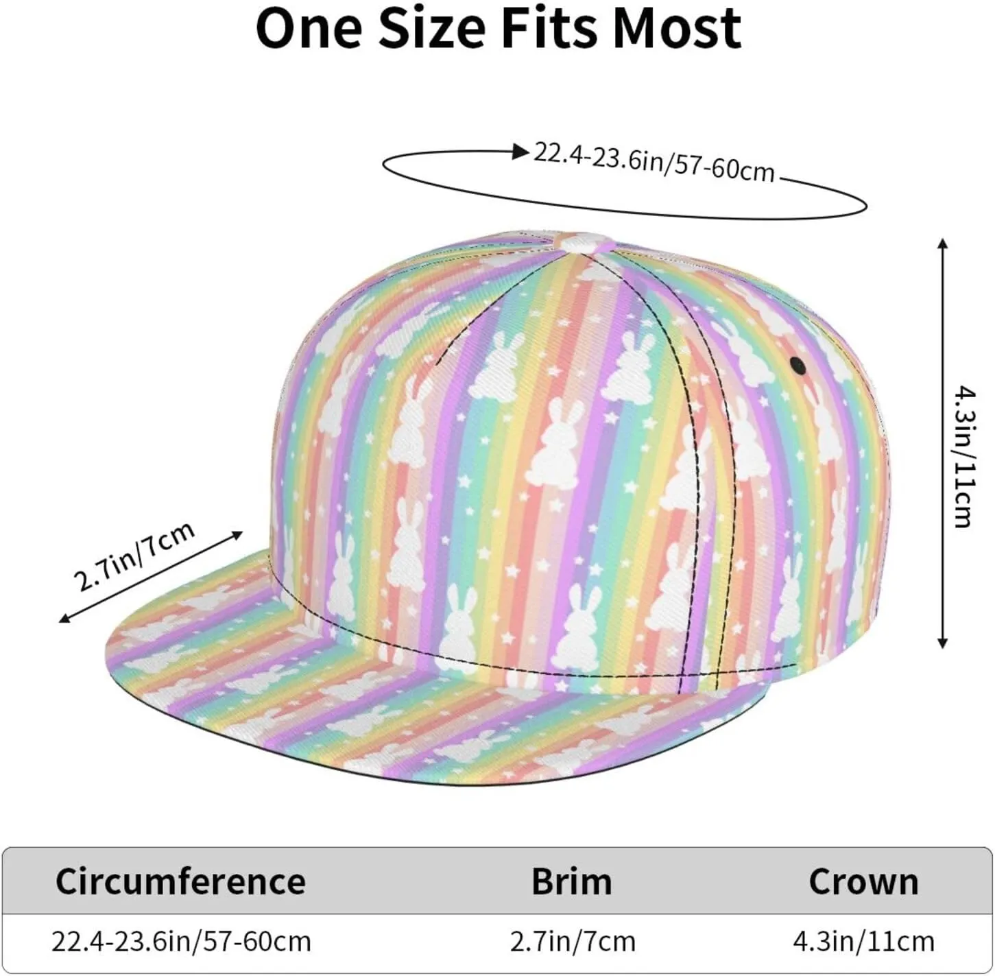 Easter Snapback Hat for Men Women, Easter Baseball Caps Adjustable Flat Brim Hip Hop Sun Hats Unisex