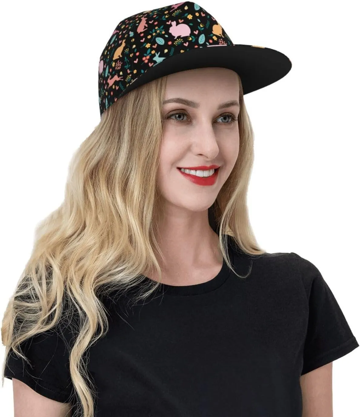 Easter Snapback Hat for Men Women, Easter Baseball Caps Adjustable Flat Brim Hip Hop Sun Hats Unisex