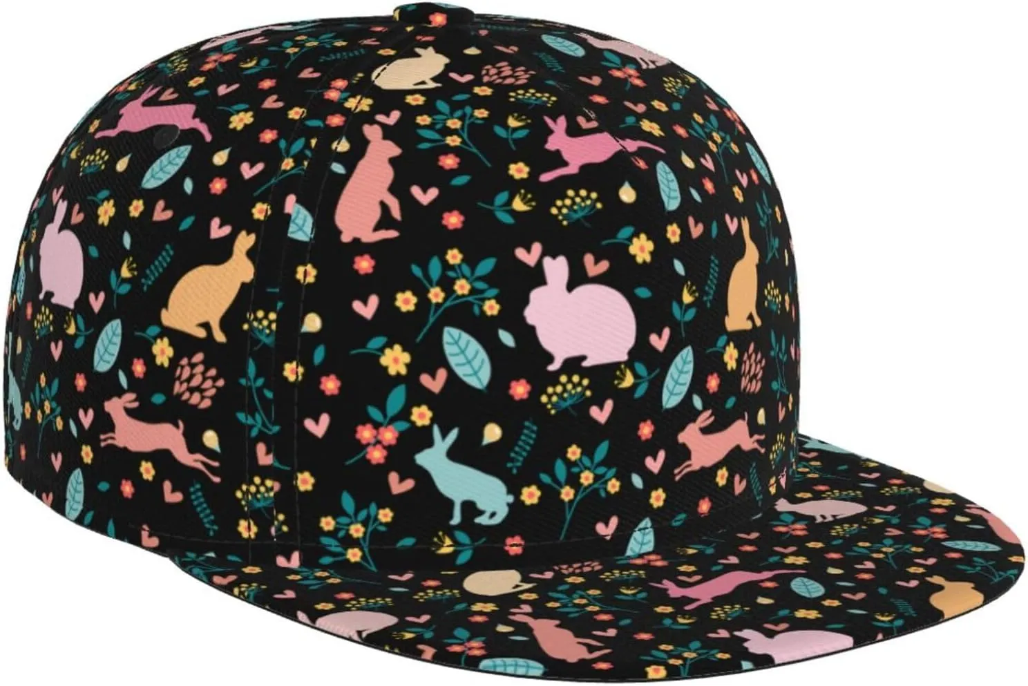 Easter Snapback Hat for Men Women, Easter Baseball Caps Adjustable Flat Brim Hip Hop Sun Hats Unisex