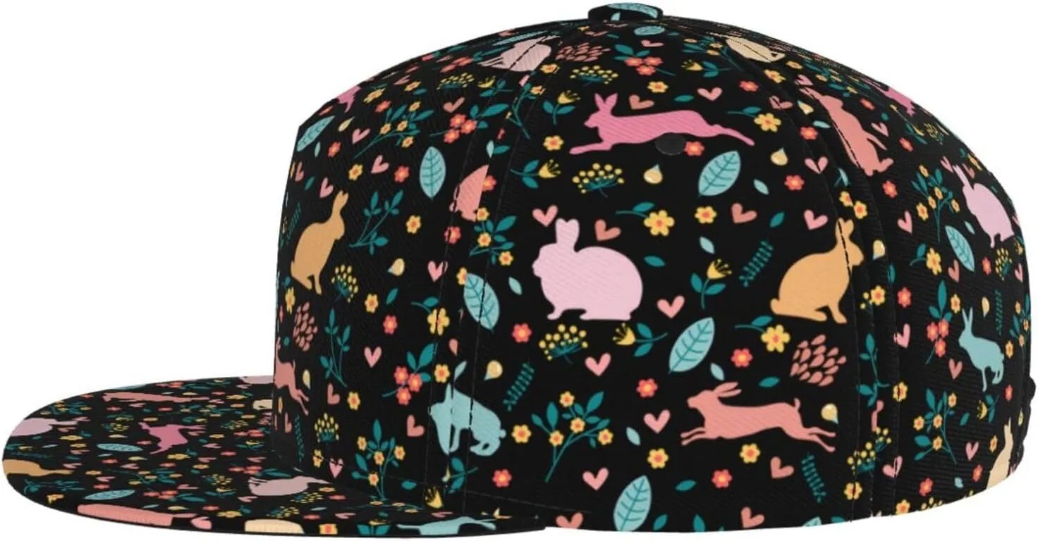 Easter Snapback Hat for Men Women, Easter Baseball Caps Adjustable Flat Brim Hip Hop Sun Hats Unisex