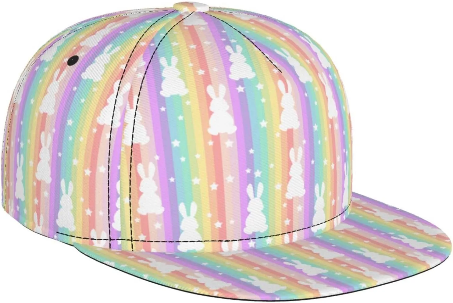 Easter Snapback Hat for Men Women, Easter Baseball Caps Adjustable Flat Brim Hip Hop Sun Hats Unisex