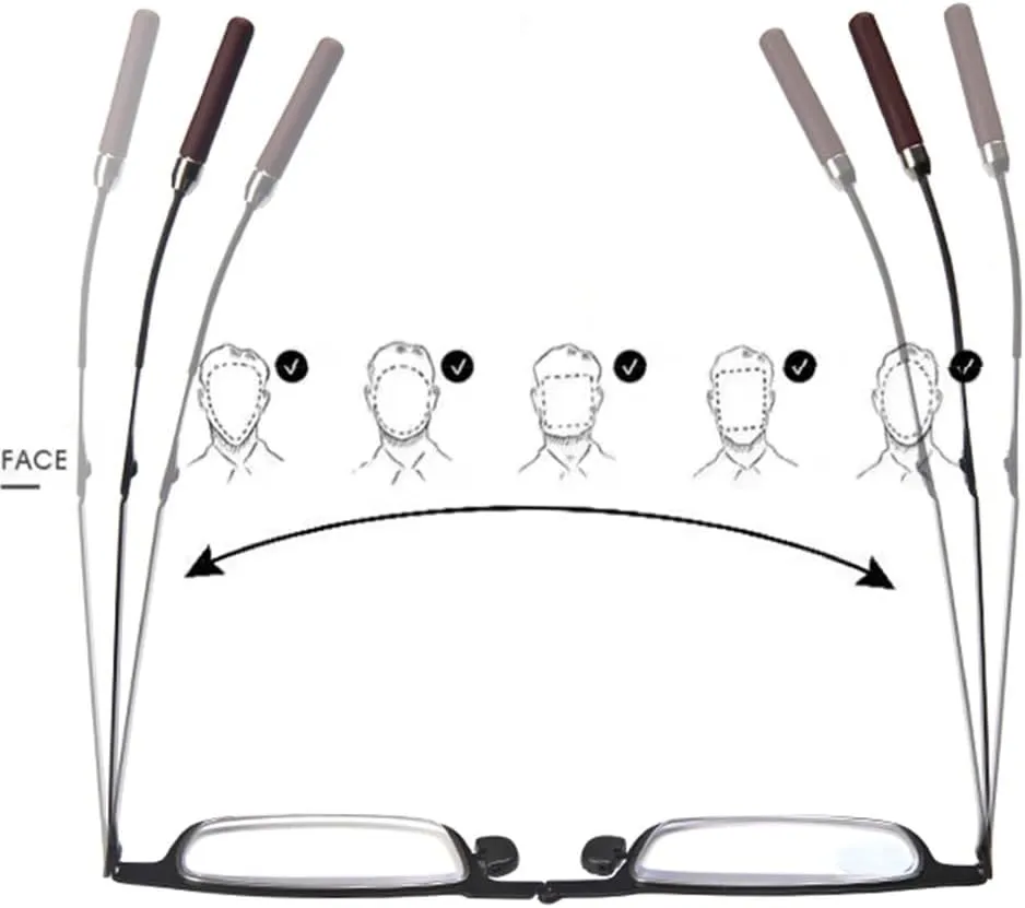 Foldable Ultra Thin Reading Glasses for Men Women, Blue Light Blocking Reader, Flat Extra Slim Case to Stick