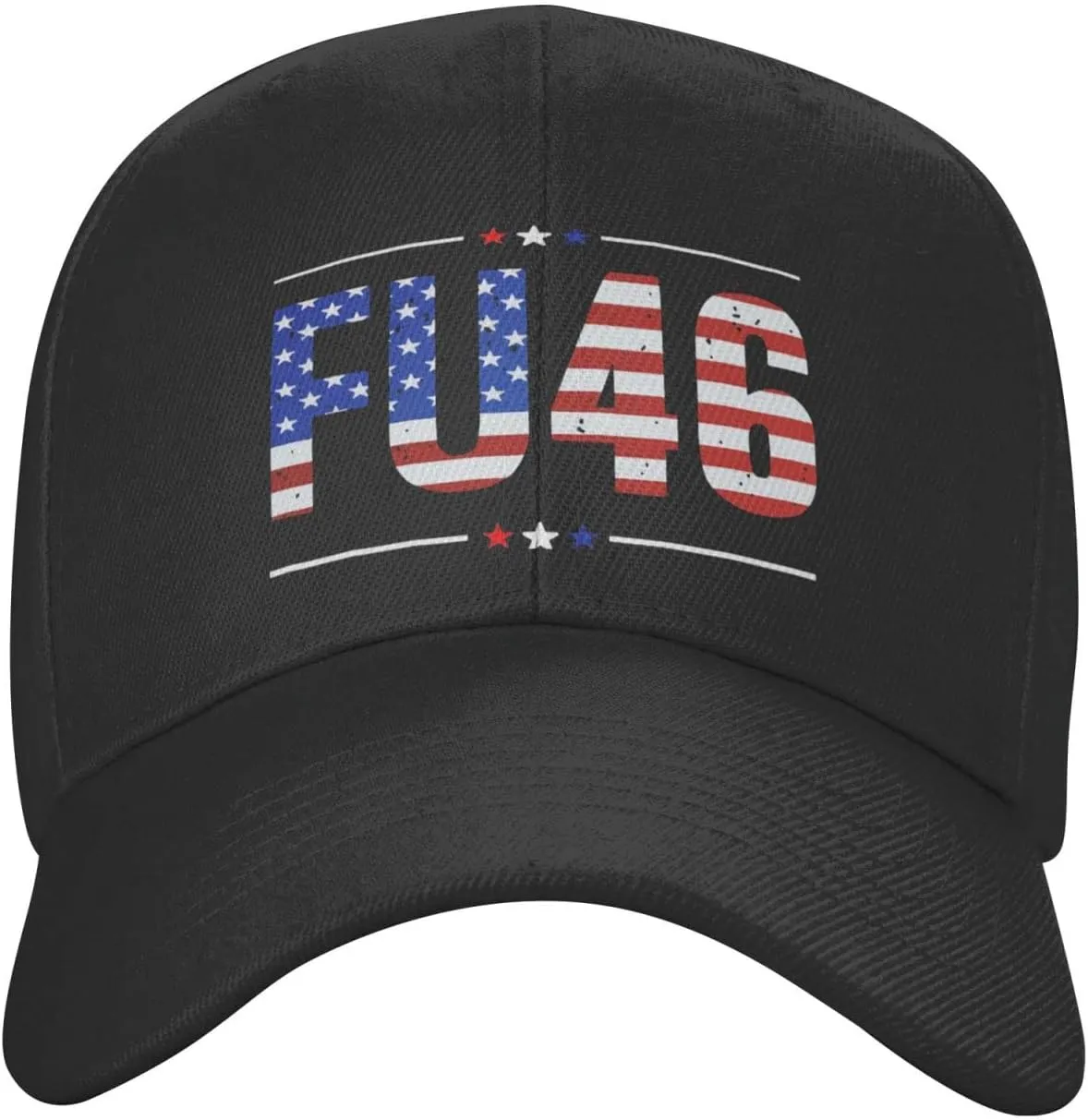 FU 46 Hat Adult Baseball Cap Adjustable Washable Sun Caps Black