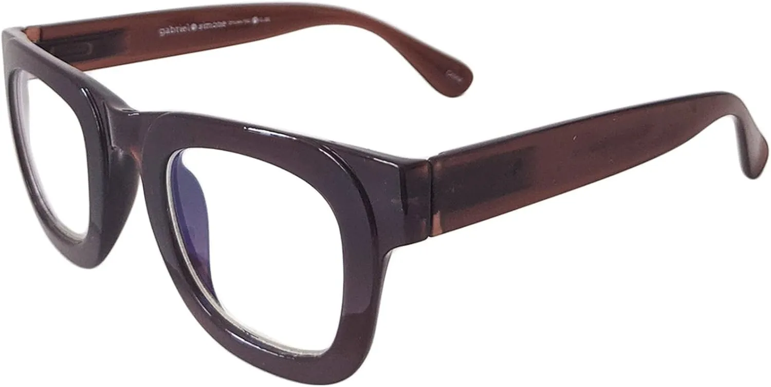Gabriel   Simone Dylan Reading Glasses for Men and Women - Blue Light Blocking, Ultra-Thin Scratch-Resistant Lenses Case