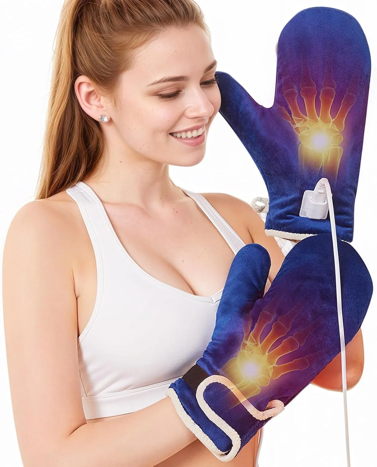 Heated Gloves for Hand Pain Relief, 2 Pack Electric Wrist/Fingers/Whole Hand Heating Pad, 86-158℉ & Auto Shut Off Heated Mittens, Ideal for Arthritis Pain Relief & Carpal Tunnel Relief