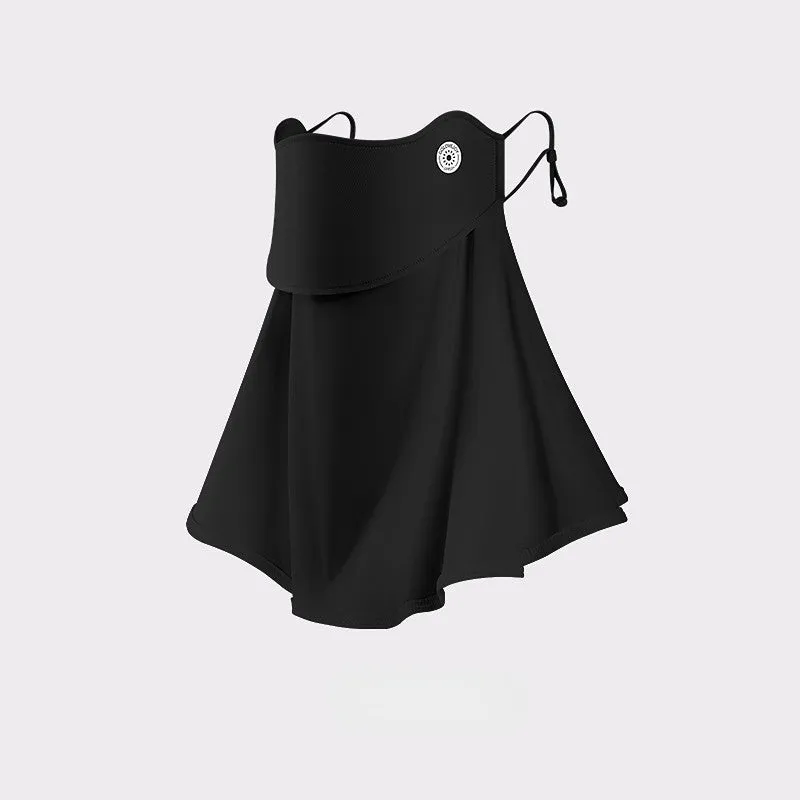Ice Silk Sun Mask Open Breathable Hem Summer Ice Silk for Outdoor Cycling