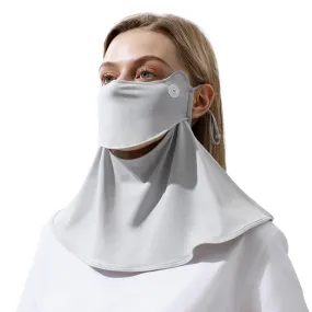 Ice Silk Sun Mask Open Breathable Hem Summer Ice Silk for Outdoor Cycling