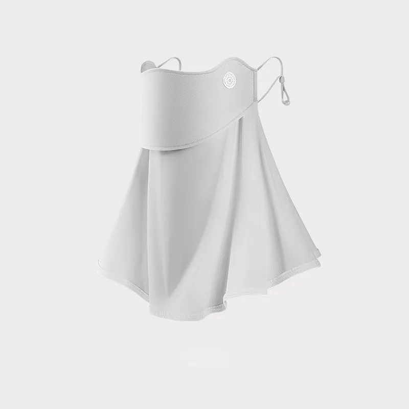 Ice Silk Sun Mask Open Breathable Hem Summer Ice Silk for Outdoor Cycling