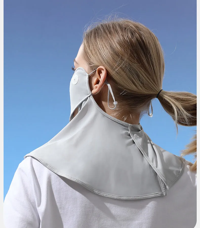 Ice Silk Sun Mask Open Breathable Hem Summer Ice Silk for Outdoor Cycling