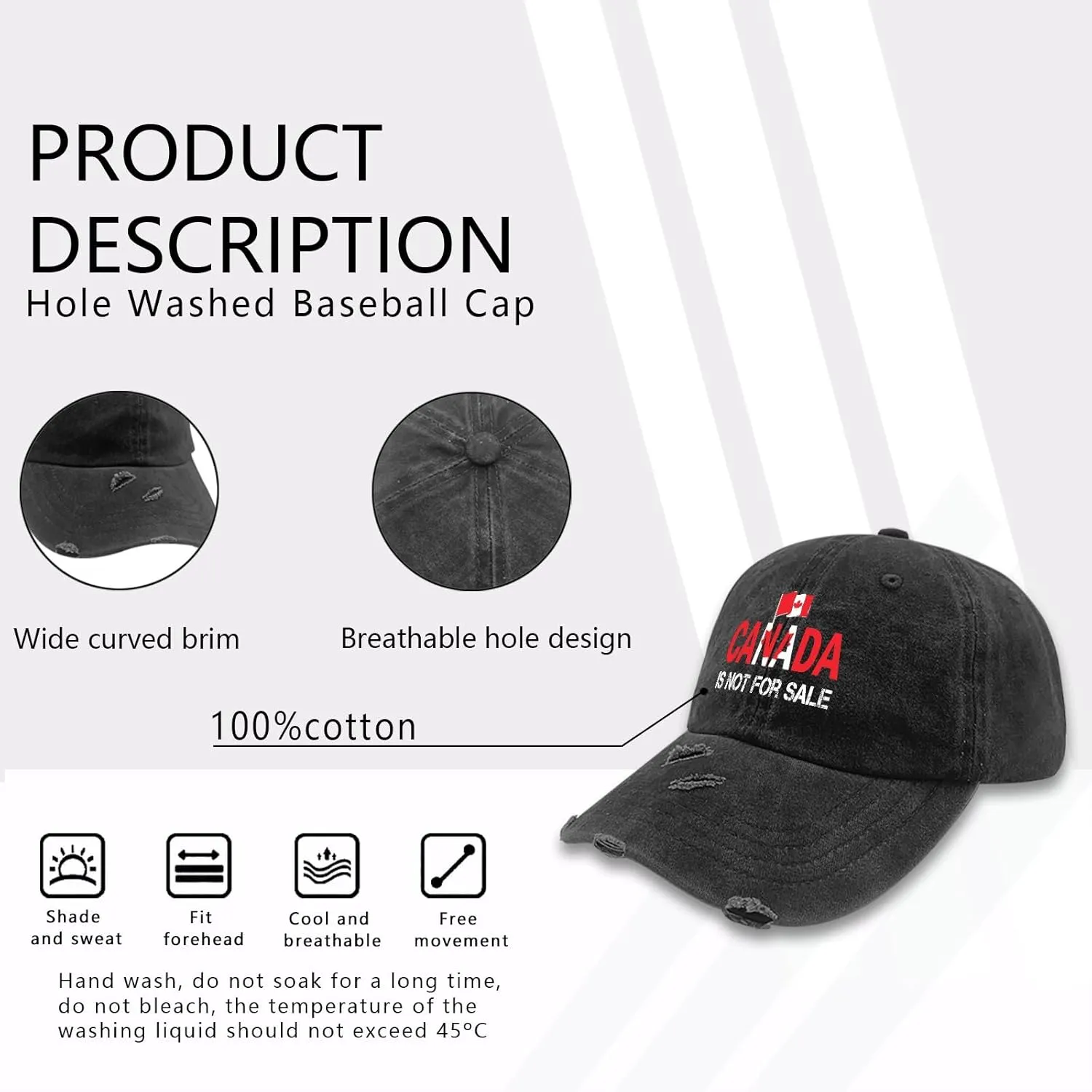 Made in USA Elbows Up Ests 1867 Hats for Mens Cool Washed Distressed Baseball Caps Next Day Delivery