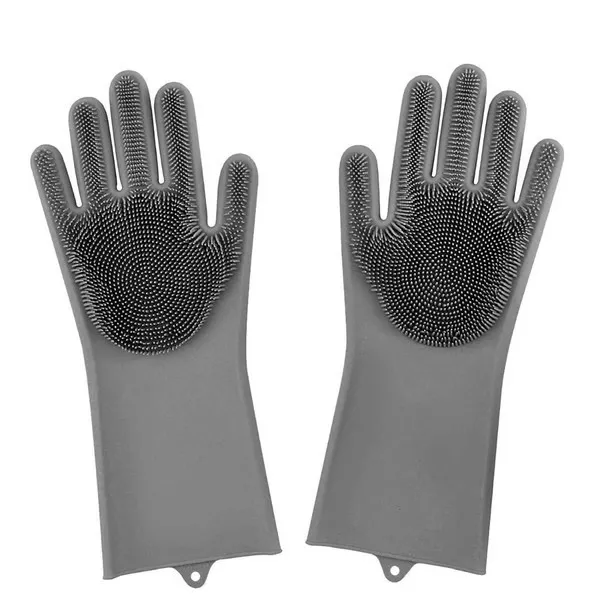 Magic Silicone Dishwashing Gloves - Reusable Cleaning Gloves