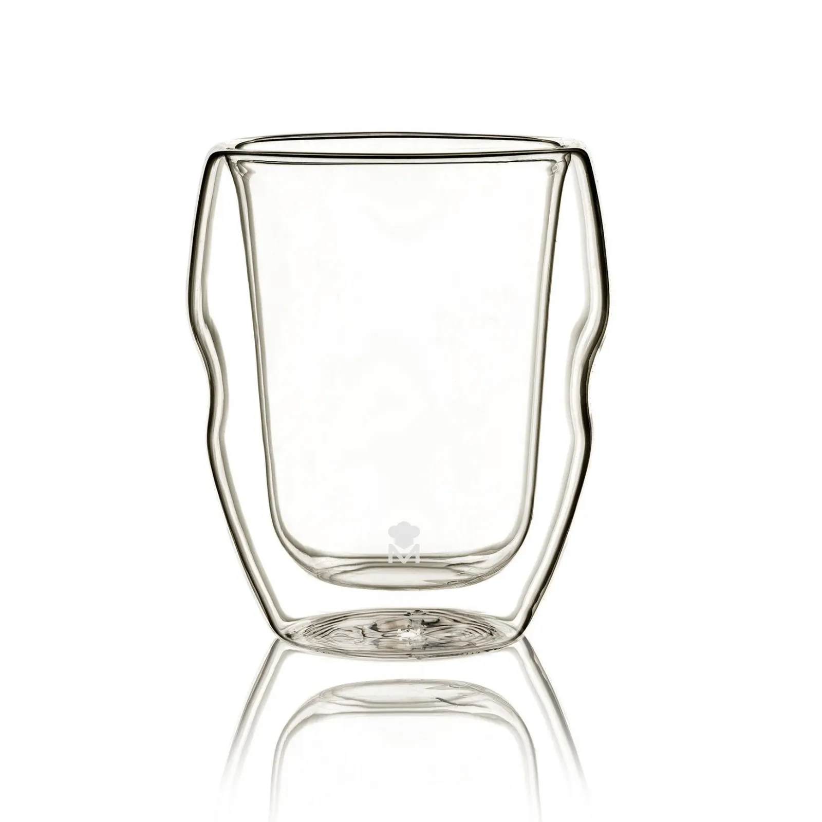 MasterPro Set of 2 Double Wall Borosilicate Rock Glass 380ml