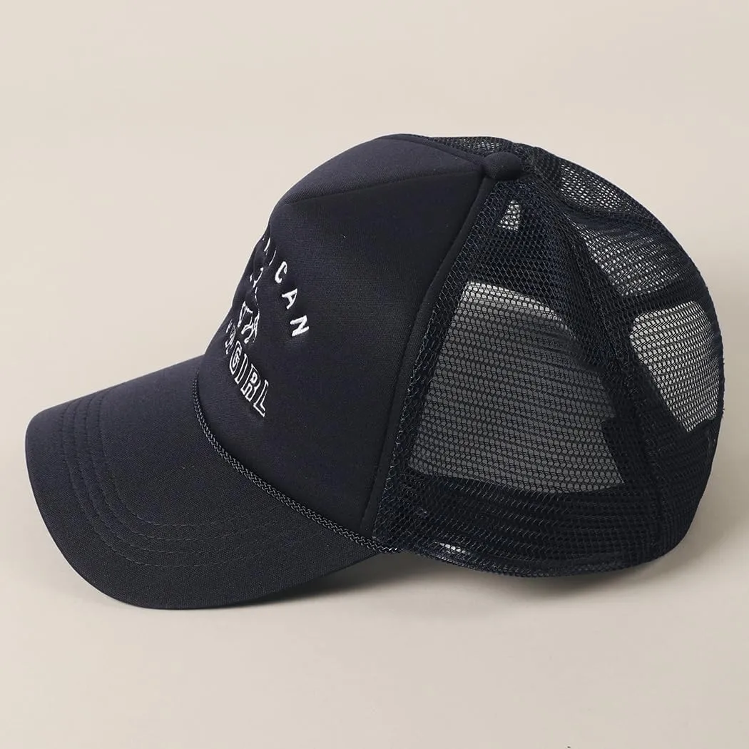 MIRMARU Retro Foam Mesh Trucker hat Trendy Design Summer Baseball Cap for Womens