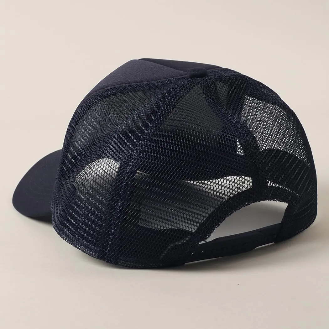 MIRMARU Retro Foam Mesh Trucker hat Trendy Design Summer Baseball Cap for Womens