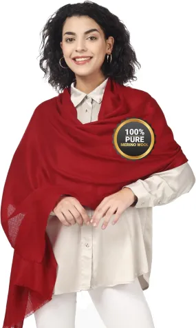 PASHWRAP Ultra-Thin Merino Wool Scarf Soft & Warm Kashmiri Cashmere Wrap for Women, Valentine's Gift Pack of 1
