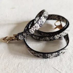 Patterned Leather Mask Chain