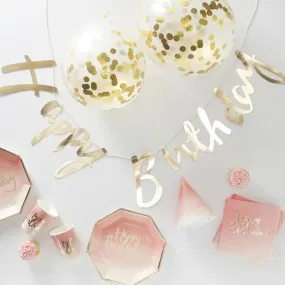 PINK AND GOLD OMBRE PARTY IN A BOX