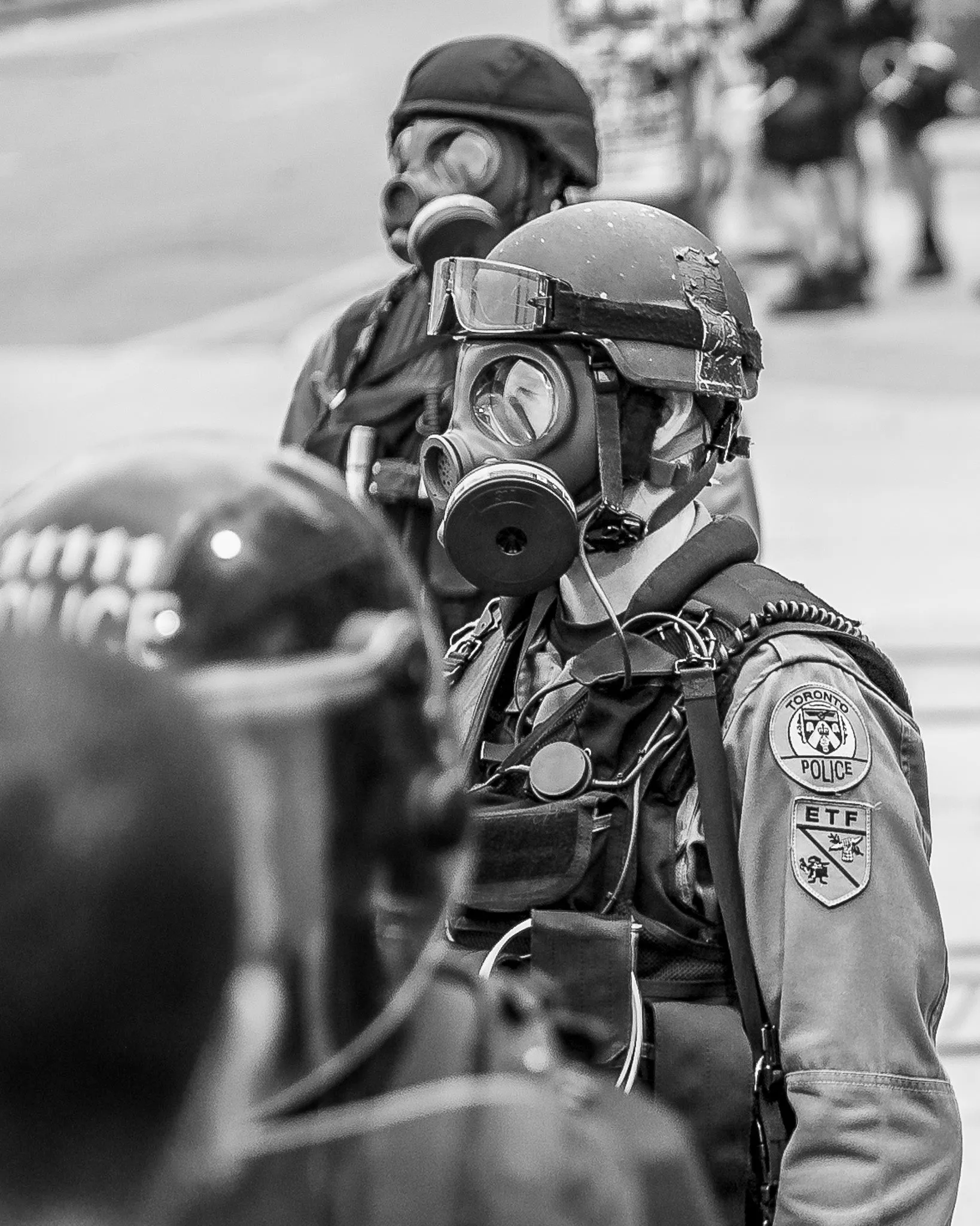 Police in Tear Gas Riot Gear 2010 G20 Summit Toronto Canada | Wall Art