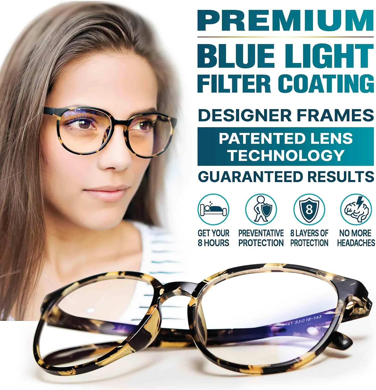 Prospek Blue Light Glasses for Woman and Men – Superior 99% Blue Light Blocking Computer Glasses, Oversized, ARTIST, Anti-Glare Bluelight Reading Glasses, Regular, No Magnification