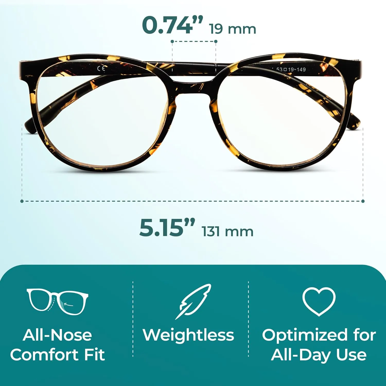 Prospek Blue Light Glasses for Woman and Men – Superior 99% Blue Light Blocking Computer Glasses, Oversized, ARTIST, Anti-Glare Bluelight Reading Glasses, Regular, No Magnification