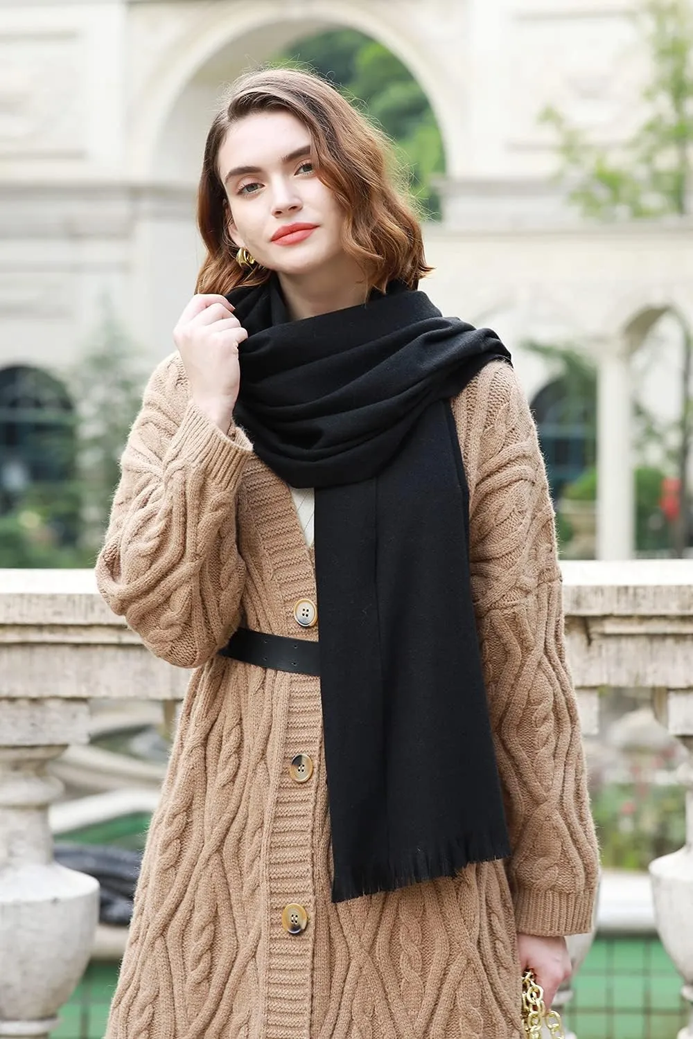 RIIQIICHY Scarfs for Women Pashmina Shawl Wraps for Evening Dresses Women Scarf for Wedding Large Winter Scarves