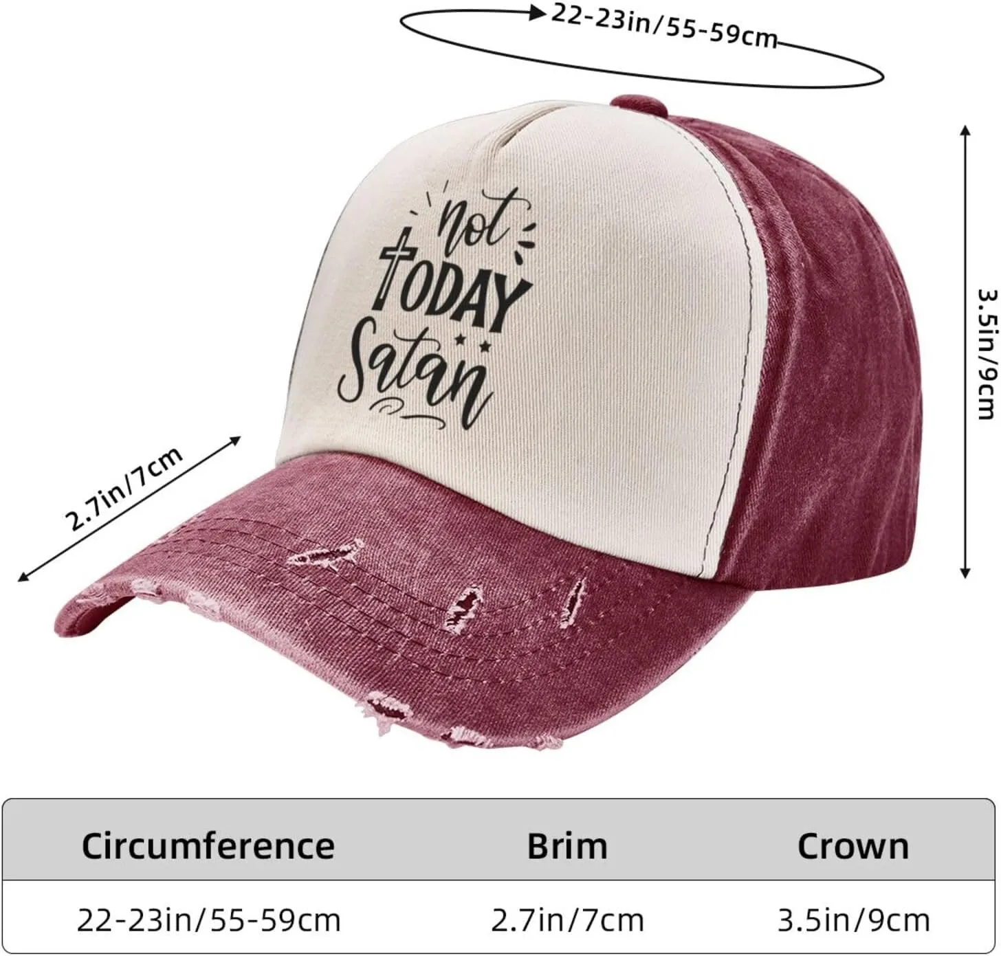 Running Hats for Women Not Today Satans Cool Hat for Women's Low Profile Caps