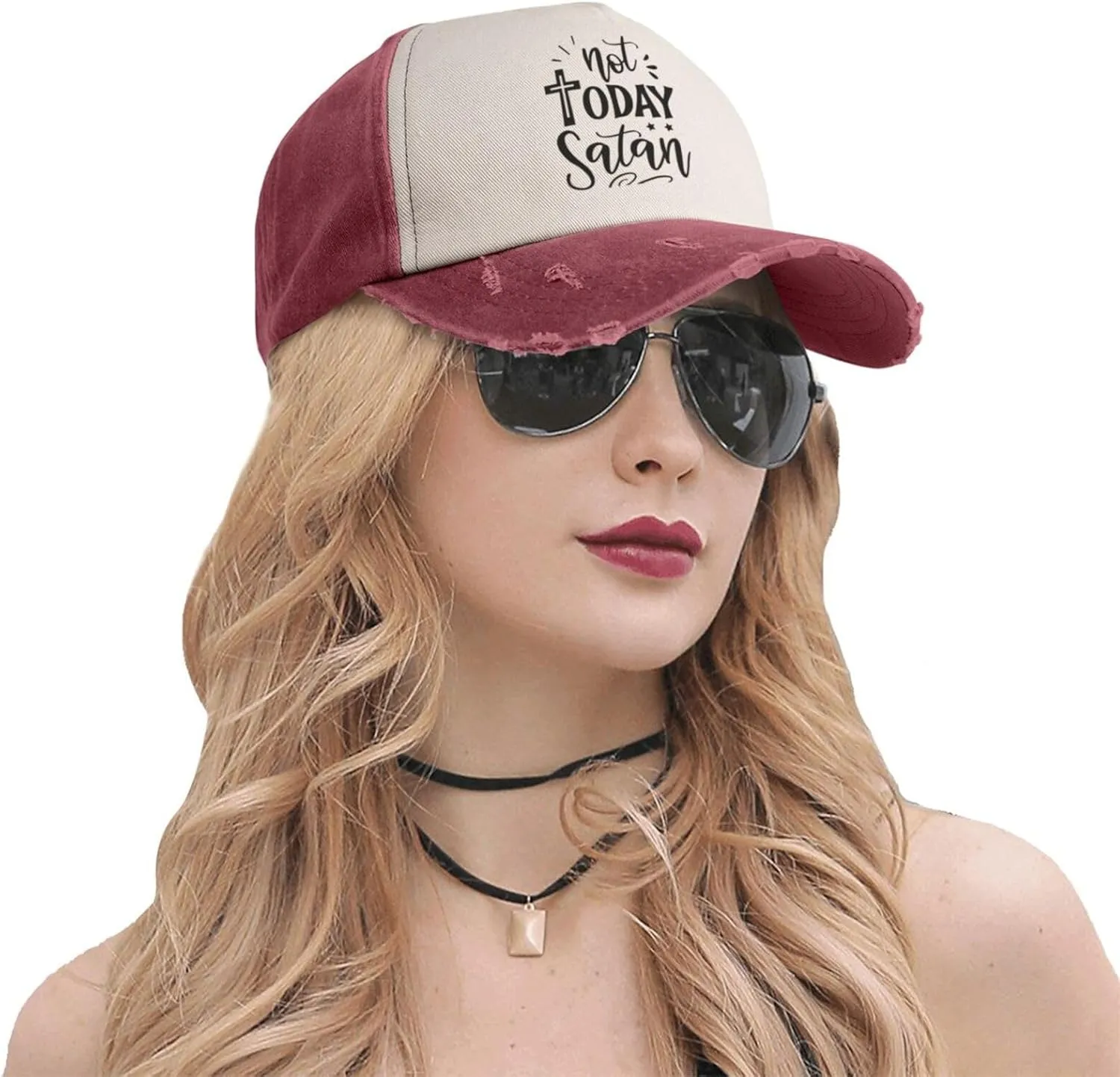 Running Hats for Women Not Today Satans Cool Hat for Women's Low Profile Caps