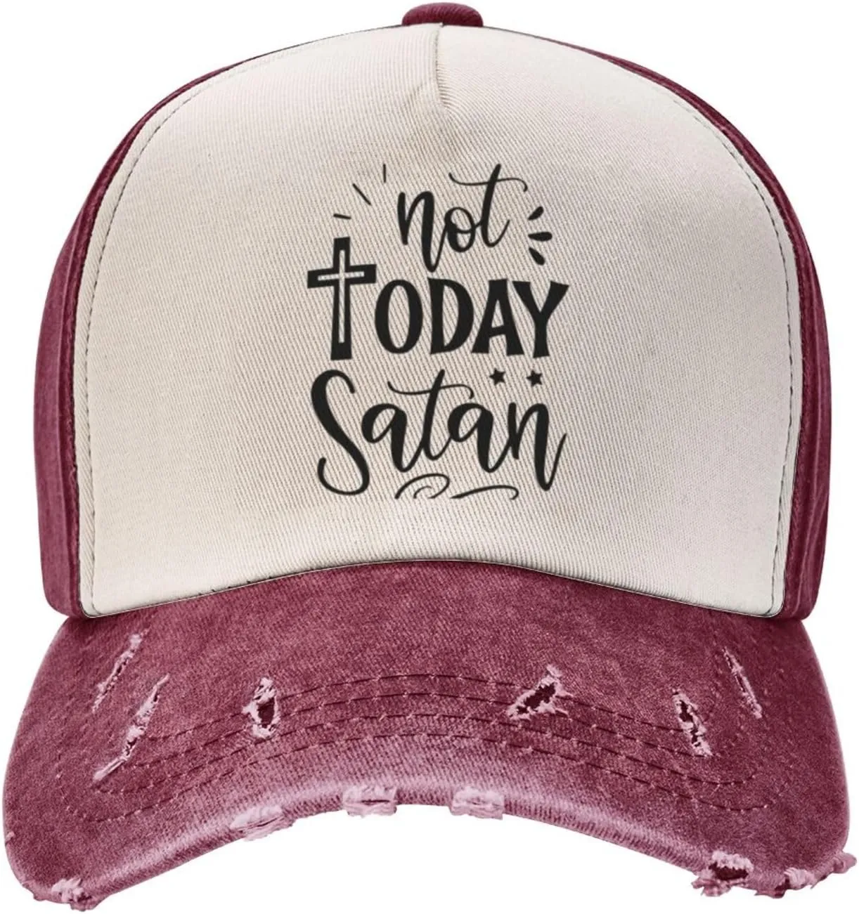 Running Hats for Women Not Today Satans Cool Hat for Women's Low Profile Caps