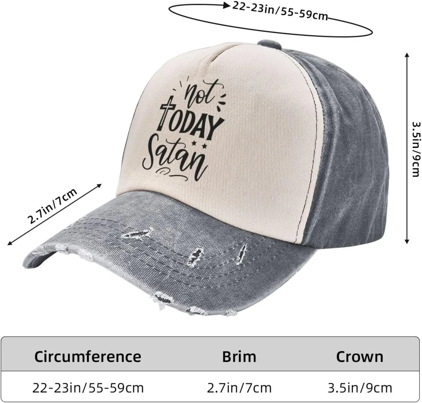 Running Hats for Women Not Today Satans Cool Hat for Women's Low Profile Caps