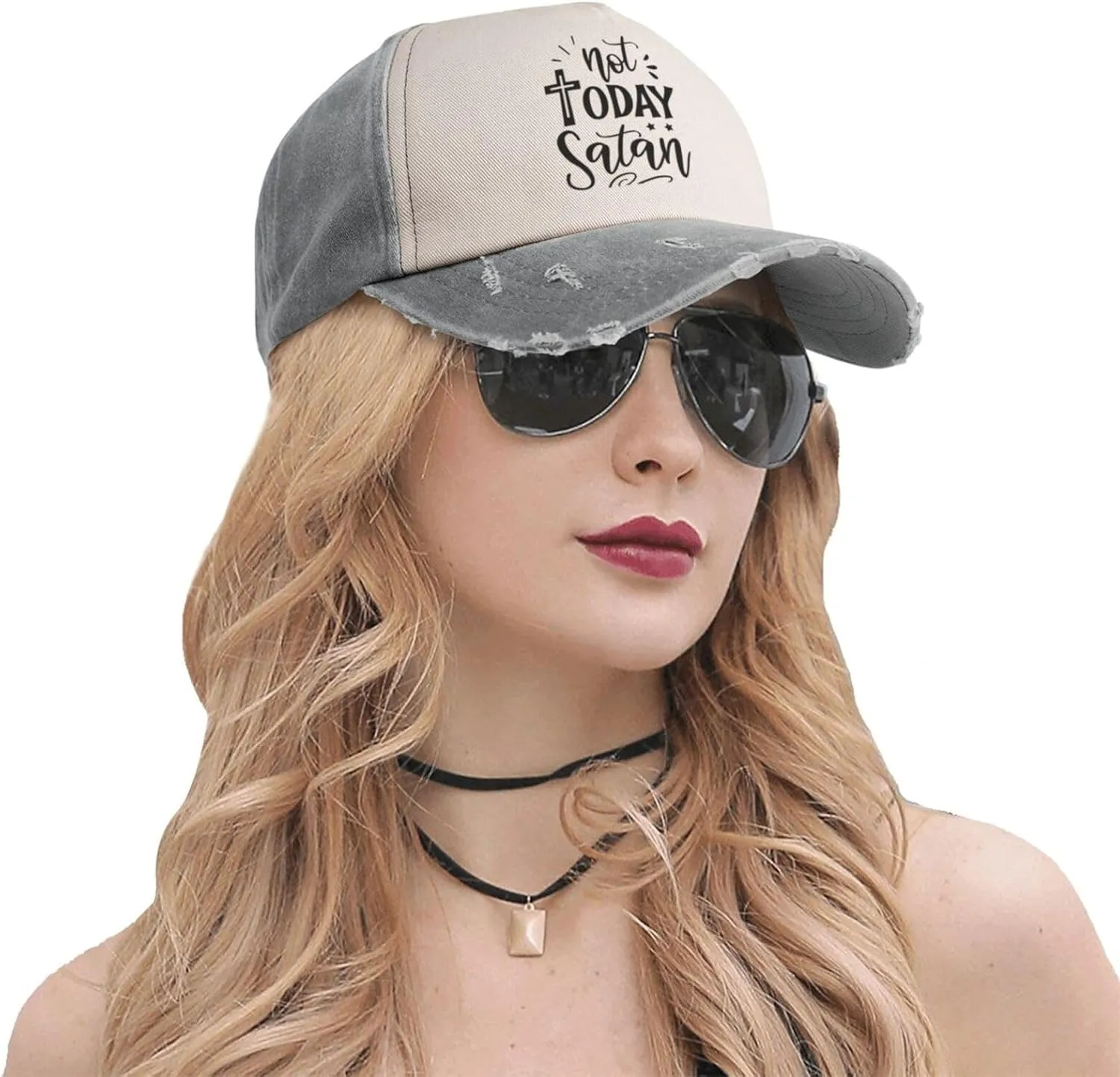 Running Hats for Women Not Today Satans Cool Hat for Women's Low Profile Caps