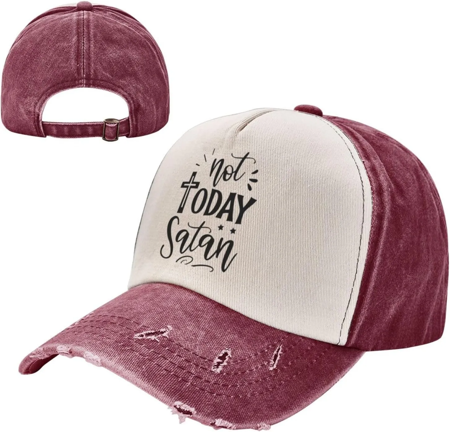Running Hats for Women Not Today Satans Cool Hat for Women's Low Profile Caps