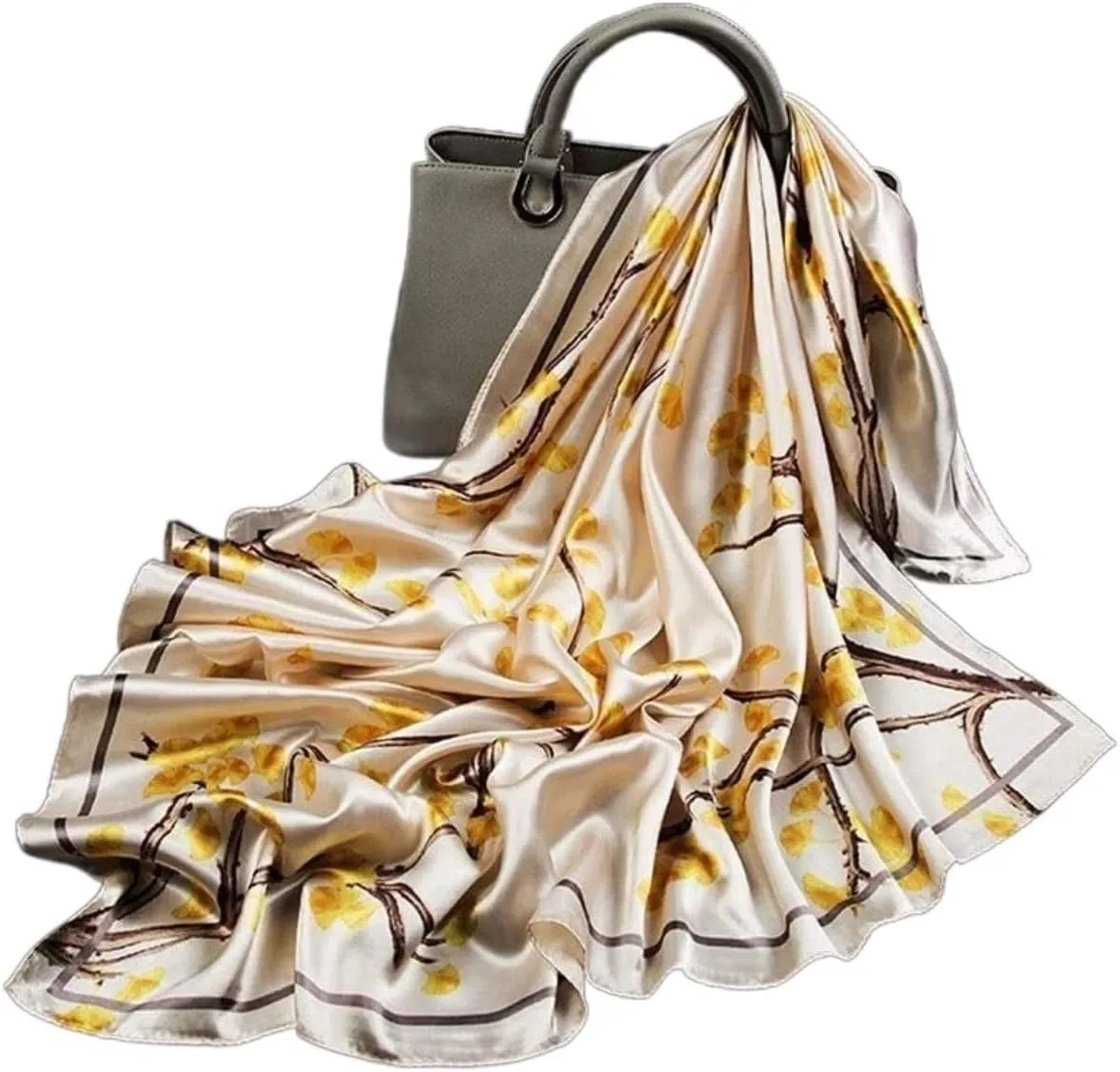 Scarf Scarves Silk Square Hair Neck Scarf Fashion Scarves Wrap Headscarf Fashion Scarf Shawl Wrap (Color : OneColor, Size : 90 * 90CM)
