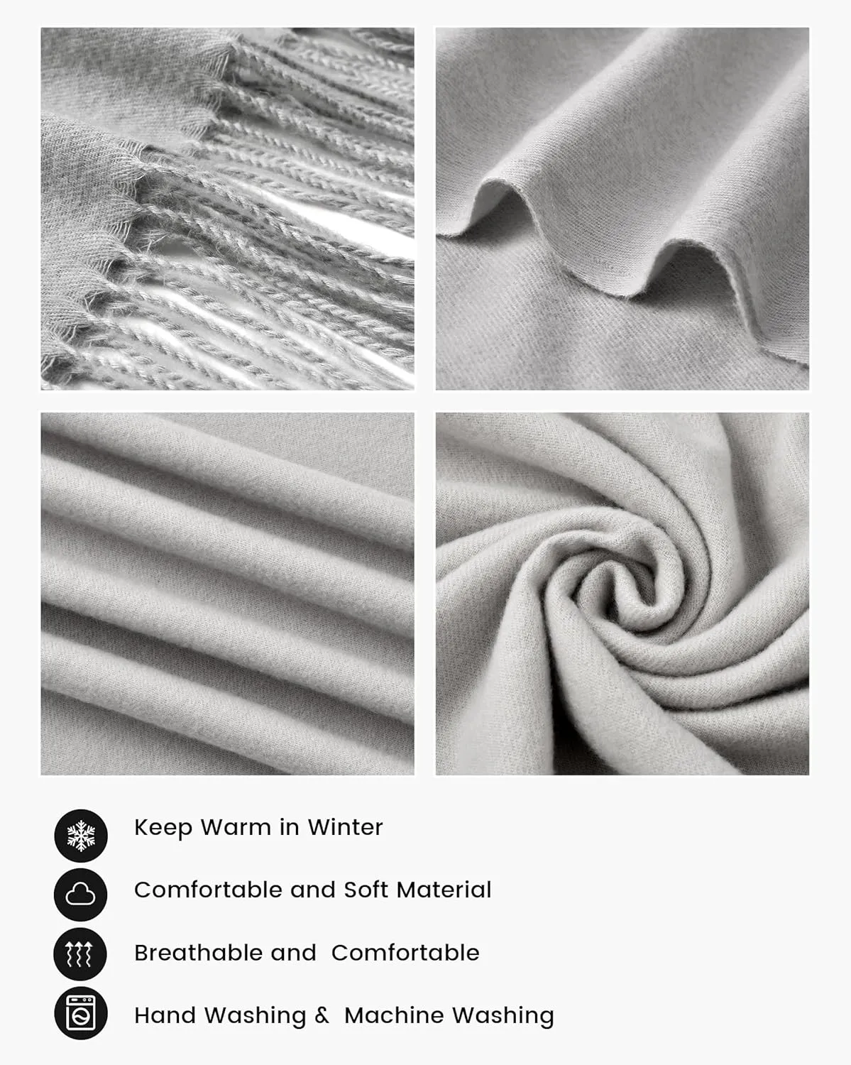 Scarfs for Women Pashmina Shawls and Wraps for Evening Dress Bridesmaid Wedding Bridal Winter Warm Long Large Scarves